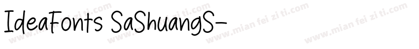 IdeaFonts SaShuangS字体转换